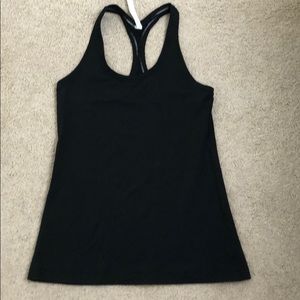 Black Lululemon racer back tank, size 10